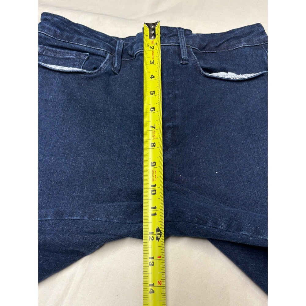 FRAME Le One Flare Jeans Dark Wash High Rise Stretch Denim Womens Size 28X32 - Picture 8 of 11